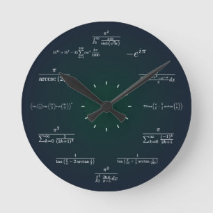 Math clock runde wanduhr