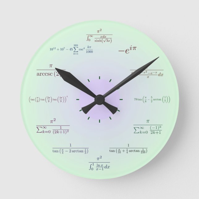 Math Clock Runde Wanduhr (Vorderseite)