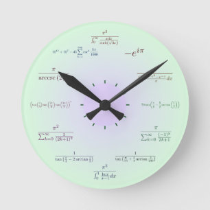 Math Clock Runde Wanduhr