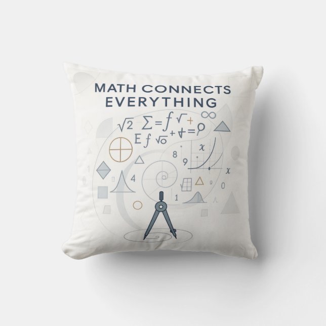 Math Connects Everything Throw Pillow Gift for Mat Kissen (Vorderseite)