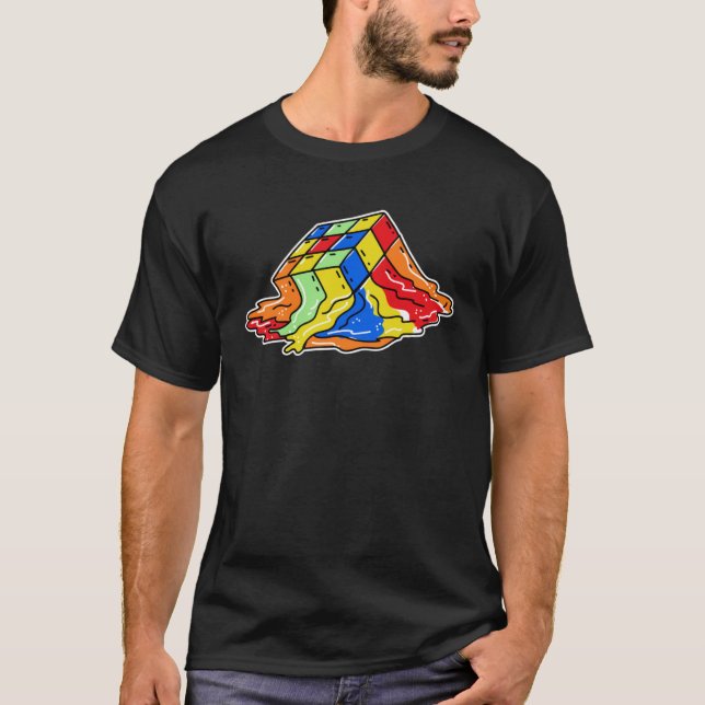 Math Cuber Speed Cubing Puzzle Würfel T-Shirt (Vorderseite)