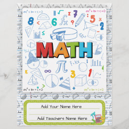 Math Custom Binder Cover | Editierbares Design Flyer