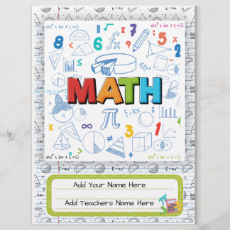 Math Custom Binder Cover | Editierbares Design Flyer