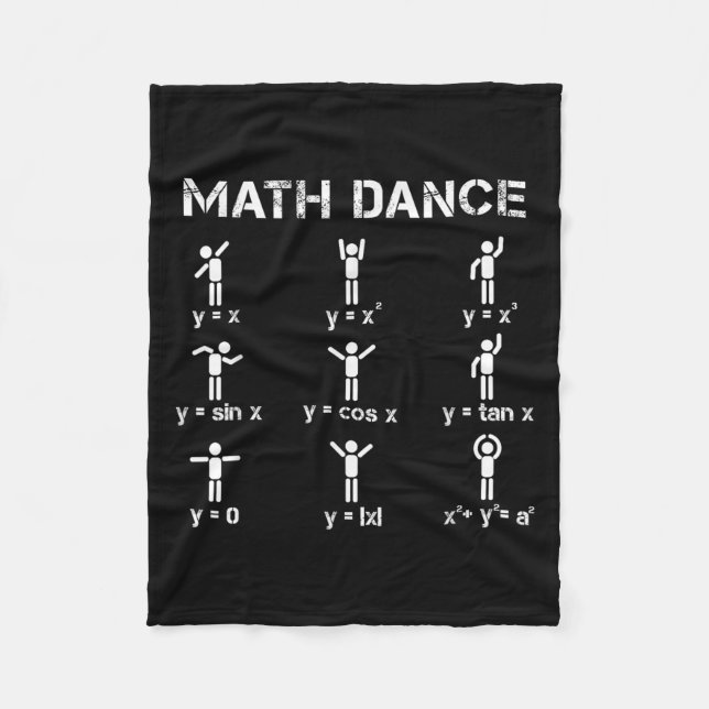 Math Dance Algebraic Functions Funny Teacher Shirt Fleecedecke (Vorderseite)