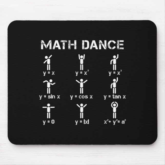Math Dance Algebraic Functions Funny Teacher Shirt Mousepad (Vorne)