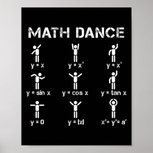 Math Dance Algebraic Functions Funny Teacher Shirt Poster