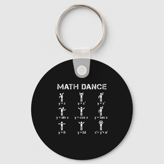 Math Dance Algebraic Functions Funny Teacher Shirt Schlüsselanhänger (Vorderseite)