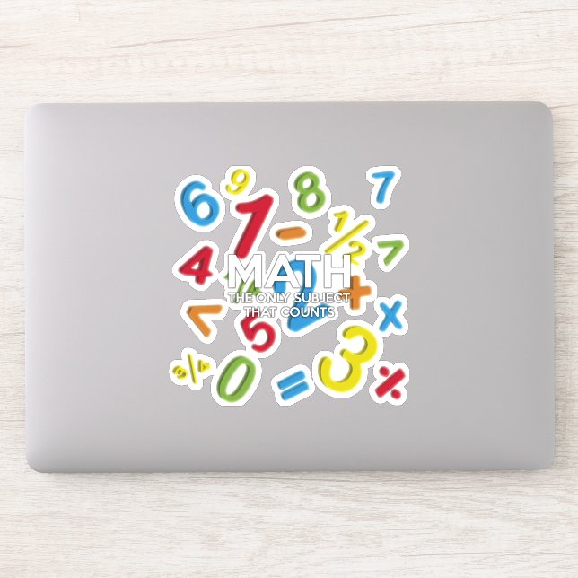 MATH DAS EINZIGE THEMA, DAS ZÄHLT AUFKLEBER (Computer)