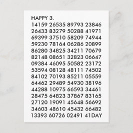 Math Digits 3.14 Funny Happy Pi Day Postkarte
