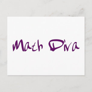 Math Diva Postkarte