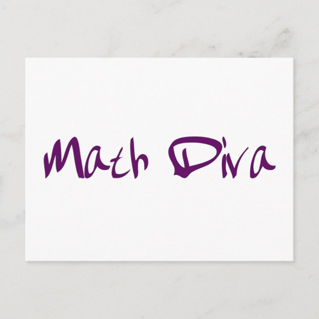 Math Diva Postkarte (Vorderseite)