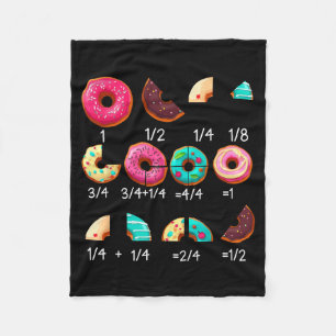 Math Donut Bruch Rückkehr zur Schule Lehrer Gesche Fleecedecke