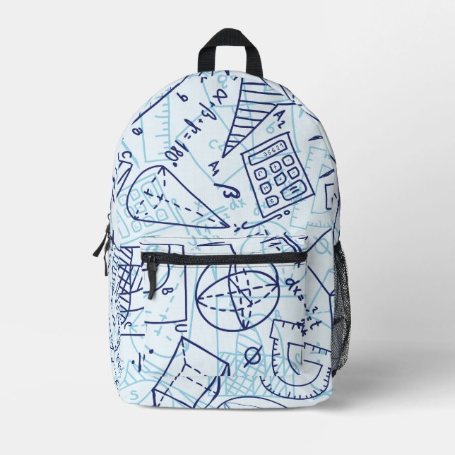 Math Drawstring Backpack Bedruckter Rucksack (Vorderseite)