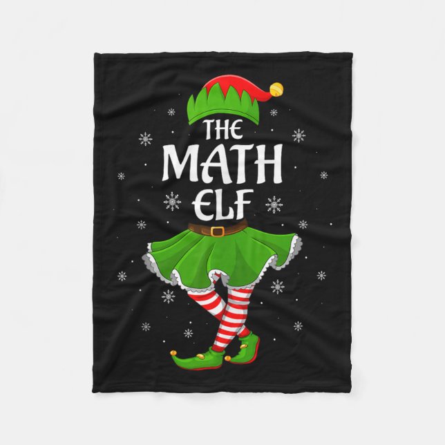 Math Elf Christmas Family Girls Women Elf Squad Xm Fleecedecke (Vorderseite)