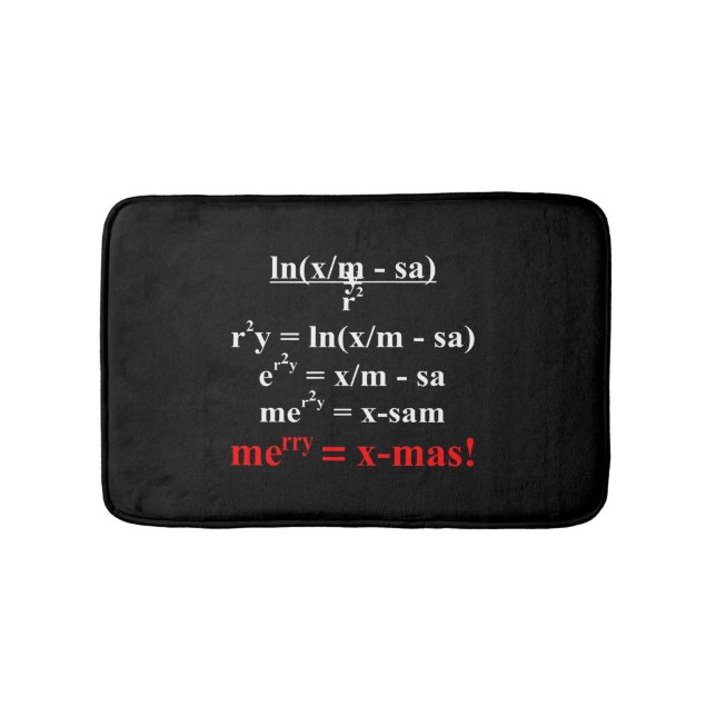 Math Equation Frohe Weihnachten Badematte (Vorderseite)