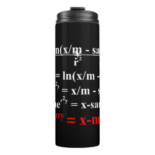 Math Equation Frohe Weihnachten Thermosbecher