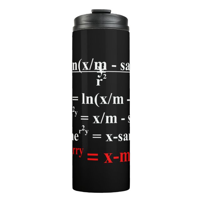 Math Equation Frohe Weihnachten Thermosbecher (Vorderseite)