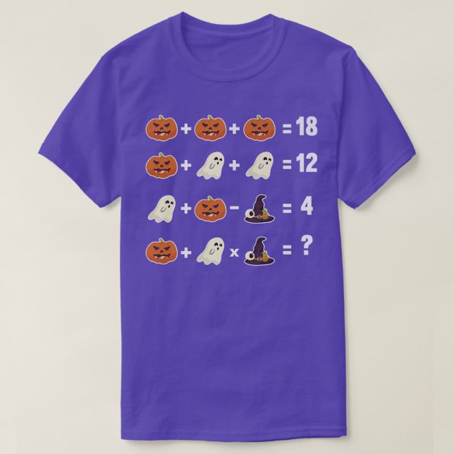 Math Equation Lazy Halloween Kostüm Funny Teacher T-Shirt (Design vorne)