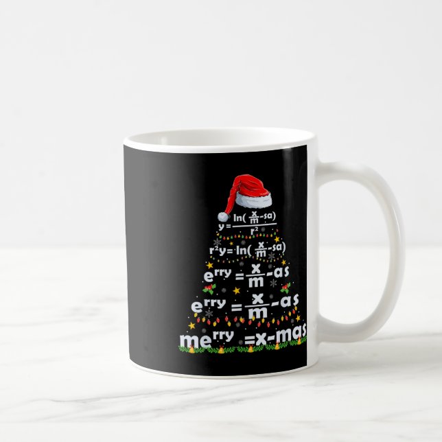 Math Equation Merry X-mas Funny Math Lehrer Chris Kaffeetasse (Rechts)