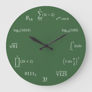 Math Equations and Notations Große Wanduhr