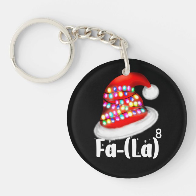 Math Fa-La, Funny Xmas Hat für Mathe-Liebhaber Schlüsselanhänger (Vorderseite)