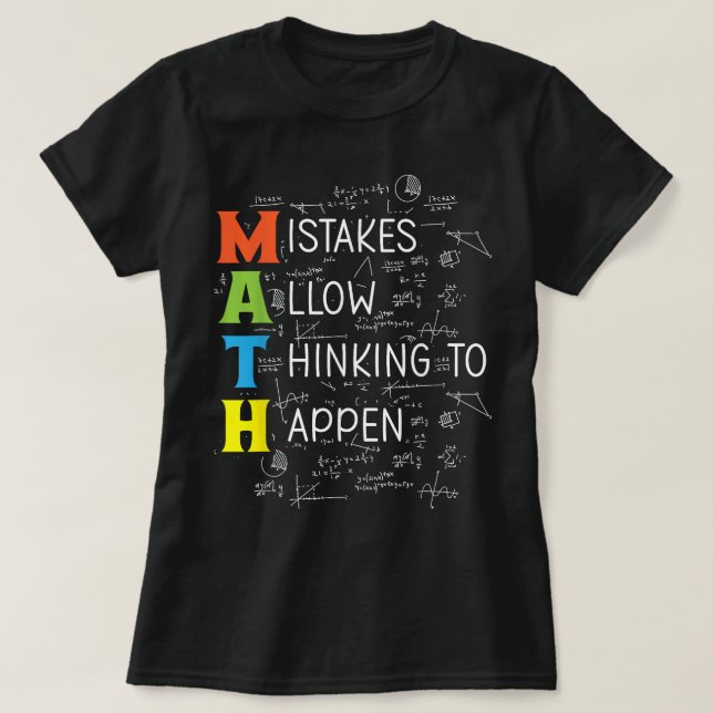 MATH-Fehler erlauben das Denken T-Shirt (Design vorne)
