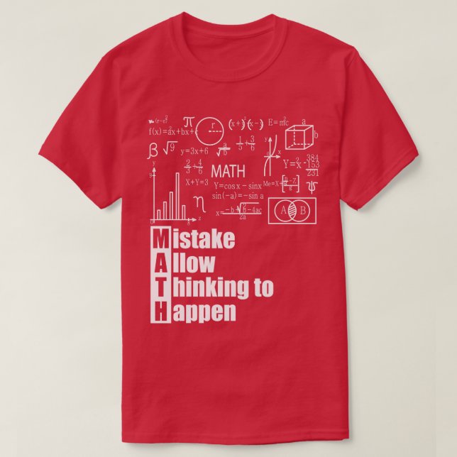 MATH-Fehler: Thinking kann passieren 1 T-Shirt (Design vorne)