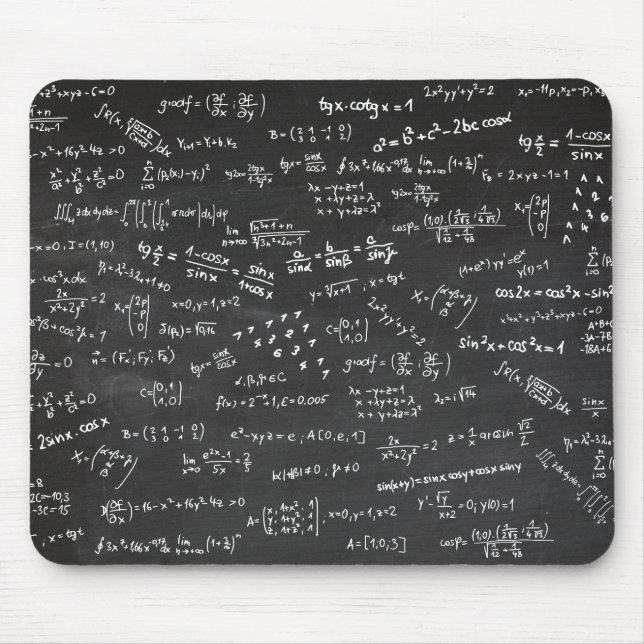 Math formas auf einem Blackboard Mousepad (Vorne)