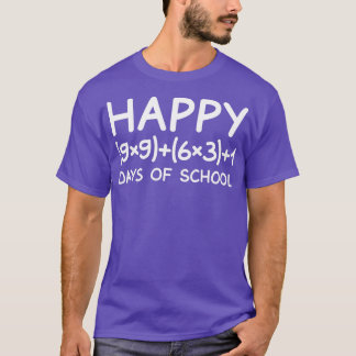 Math Formel 100 Tage Shirt Lehrer Junge