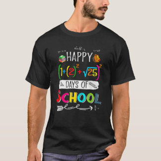 Math Formel glücklich 100 Tage der Schule 100. Tag T-Shirt