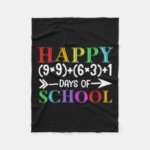 Math Formel glücklich 100 Tage der Schule Funny Ma Fleecedecke
