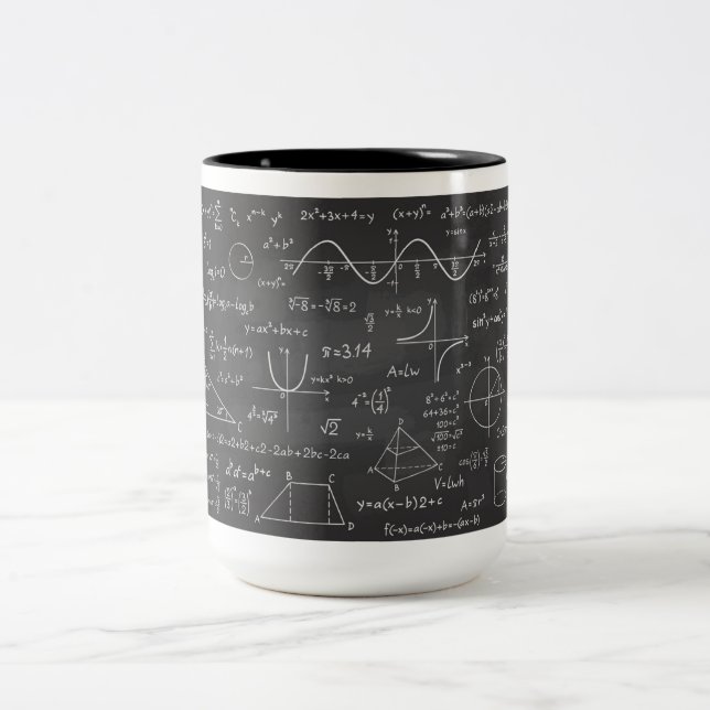 Math Formel Zweifarbige Tasse (Mittel)