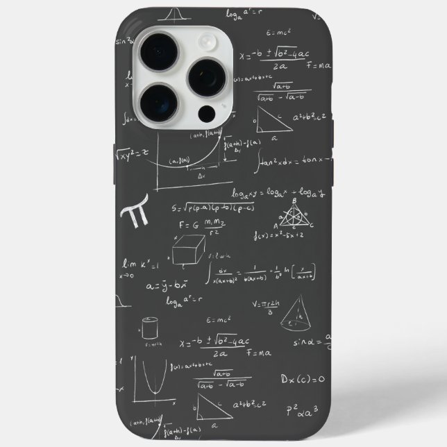 Math-Formeln für Black Chalkboard-Matches Case-Mate iPhone Hülle (Rückseite)