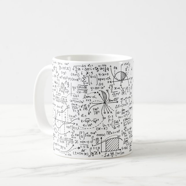 Math Formeln Kaffeetasse (Vorderseite Links)