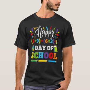 Math Formula 100 Days Of School Kid Boys Girls Tea T-Shirt
