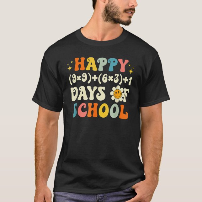 Math Formula 100 Days Of School  Teacher Boy Girl T-Shirt (Vorderseite)