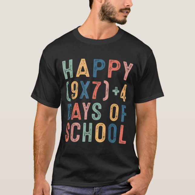 Math Formula 67 Days Of School Funny Math Teacher  T-Shirt (Vorderseite)