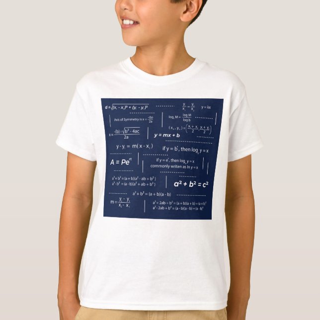 Math Formulas Cheat Sheet T-Shirt (Vorderseite)