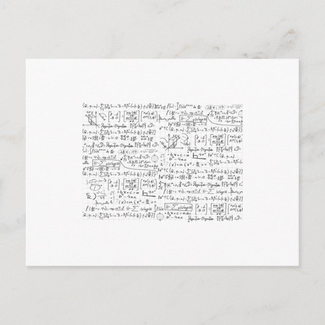 Math Formulas Muster Postkarte (Vorderseite)