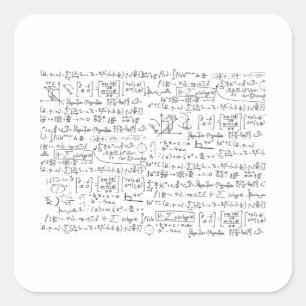 Math Formulas Muster Quadratischer Aufkleber