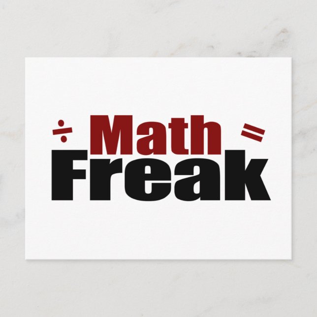 Math Freak Postkarte (Vorderseite)
