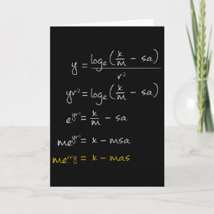 Math Frohe Weihnachten Mathe-Gleichung - Lustiges Karte