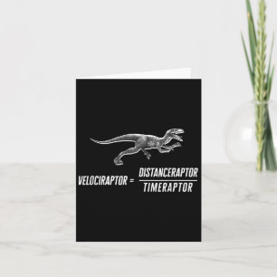 Math Geek Dinosaur Velociraptor Gleichung V2 Karte