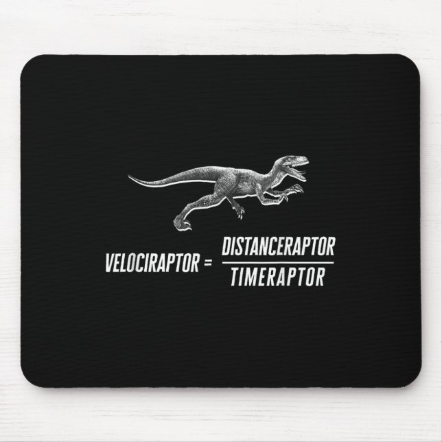 Math Geek Dinosaur Velociraptor Gleichung V2 Mousepad (Vorne)