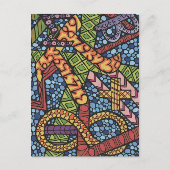 Math Geek Doodle Postkarte (Vorderseite)