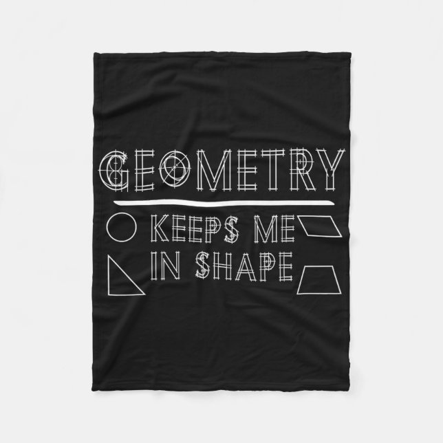 Math Geek Geometry Lehrer Phrase Gym Sprichwort Gr Fleecedecke (Vorderseite)
