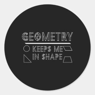 Math Geek Geometry Lehrer Phrase Gym Sprichwort Gr Runder Aufkleber