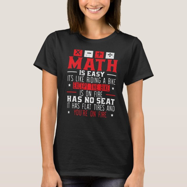 Math Geek Mathematician Algebra Numbers Gleichung  T-Shirt (Vorderseite)