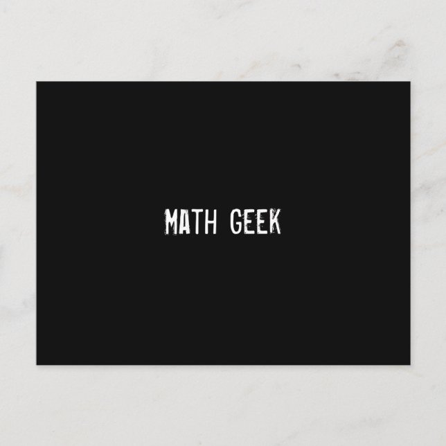 Math Geek Postkarte (Vorderseite)