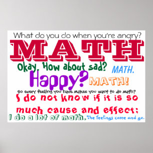 Math Gefühle Zitat Poster